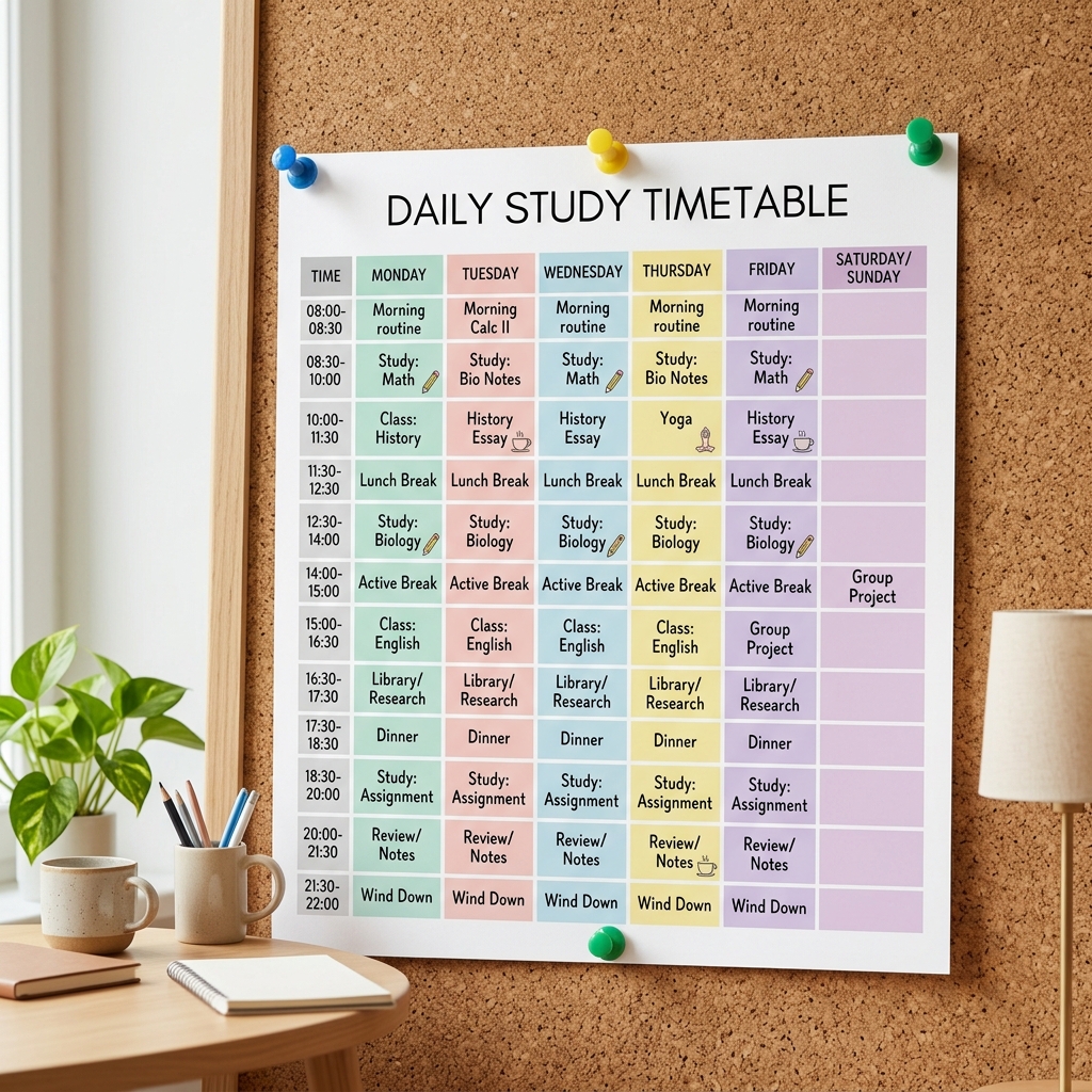 Fixed daily timetable